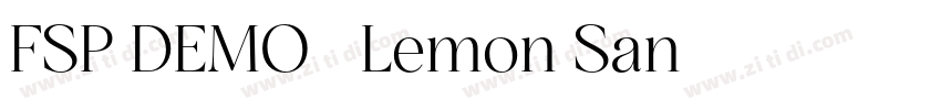 FSP DEMO   Lemon San字体转换